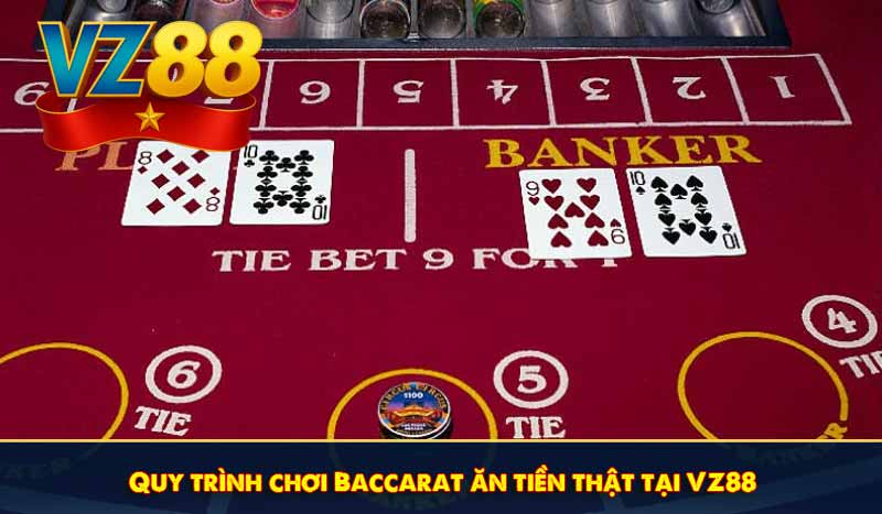 Quy trình chơi Baccarat ăn tiền thật tại VZ88